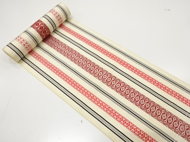 JAPANESE KIMONO / ANTIQUE BOLT FOR HASSUN OBI / CHIKUZEN HAKATA 